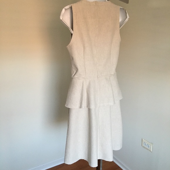 Banana Republic Canvas Peplum Dress Size 4 Tall - Picture 6 of 8